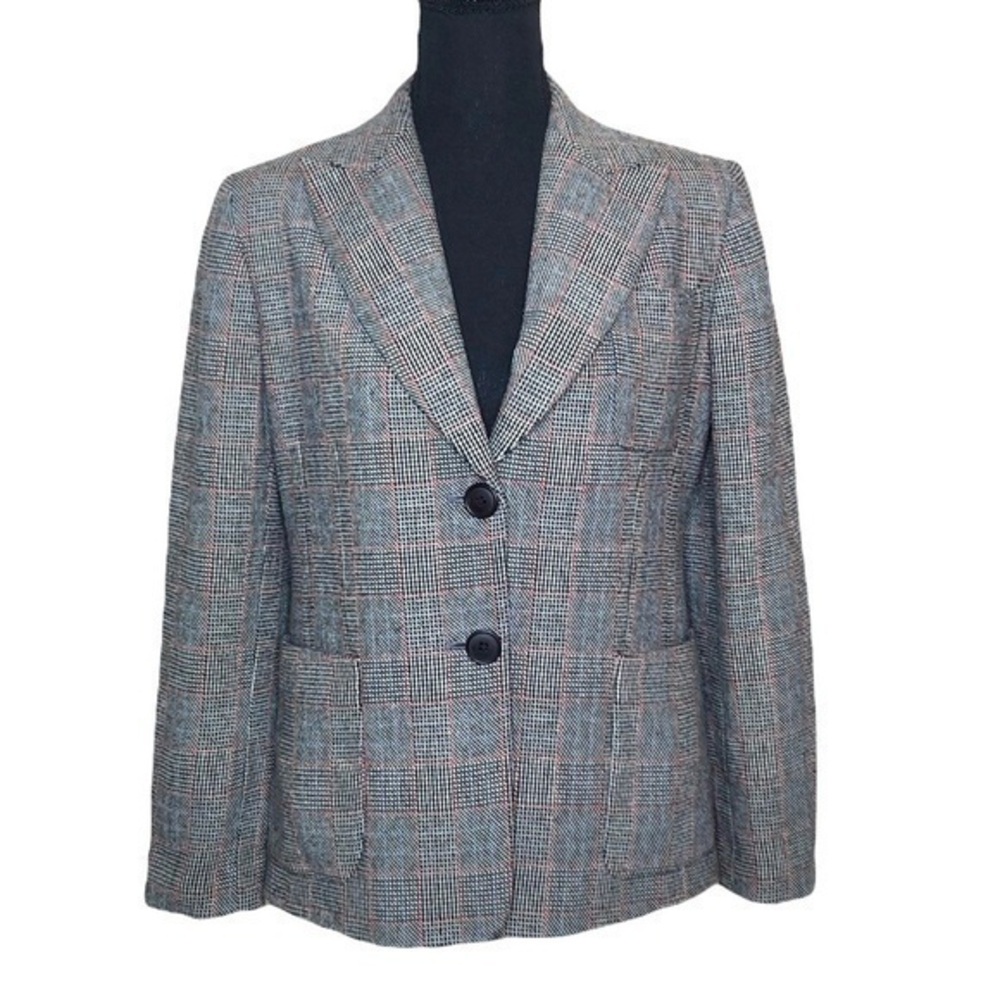 DKNY Women’s Vintage Check Plaid Blazer Size 6